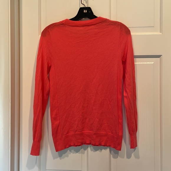 J. Crew Coral 3/4 Sleeve Pullover Sweater - Picture 3 of 3